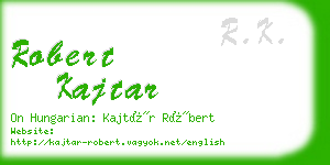 robert kajtar business card